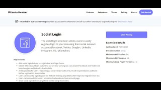 Ultimate Member Social Login WordPress Plugin