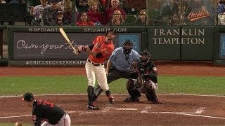 BAL@SF: Belt homers to make it 2-1 in sixth