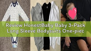 Review HonestBaby Baby 3-Pack Long Sleeve Bodysuits One-piece Organic Cotton for Infants