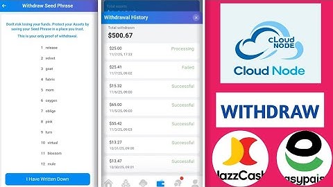Cloud Node App Se Withdraw Kaise Karen || How to withdraw in cloud node