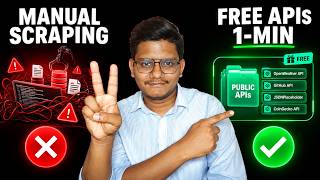 Full Stop Wasting Weeks Collecting Data! Get 1000+ FREE Live APIs in 1 Min! 🚀 Update