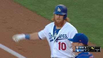 NYM@LAD: Turner singles home Utley in the 1st