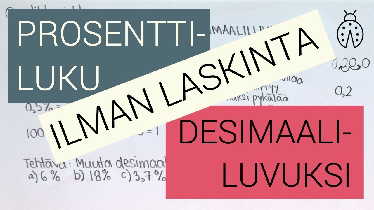 Prosenttiluku desimaaliluvuksi ilman laskinta! 😎 // Matikkapirkko