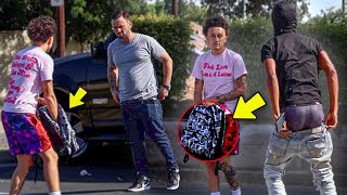 Reaching In My Back Prank Infront Of Gangsters GONE WRONG!