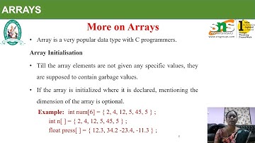 C PROGRAMMING | ARRAYS - SINGLE , 2D AND MULTI DIMENSION | SNS INSTITUTIONS