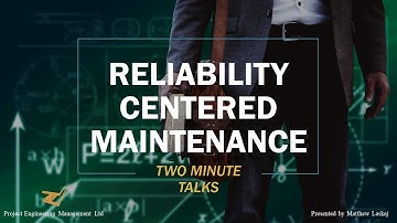 2 minute talks - Reliability Centered Maintenance (RCM)