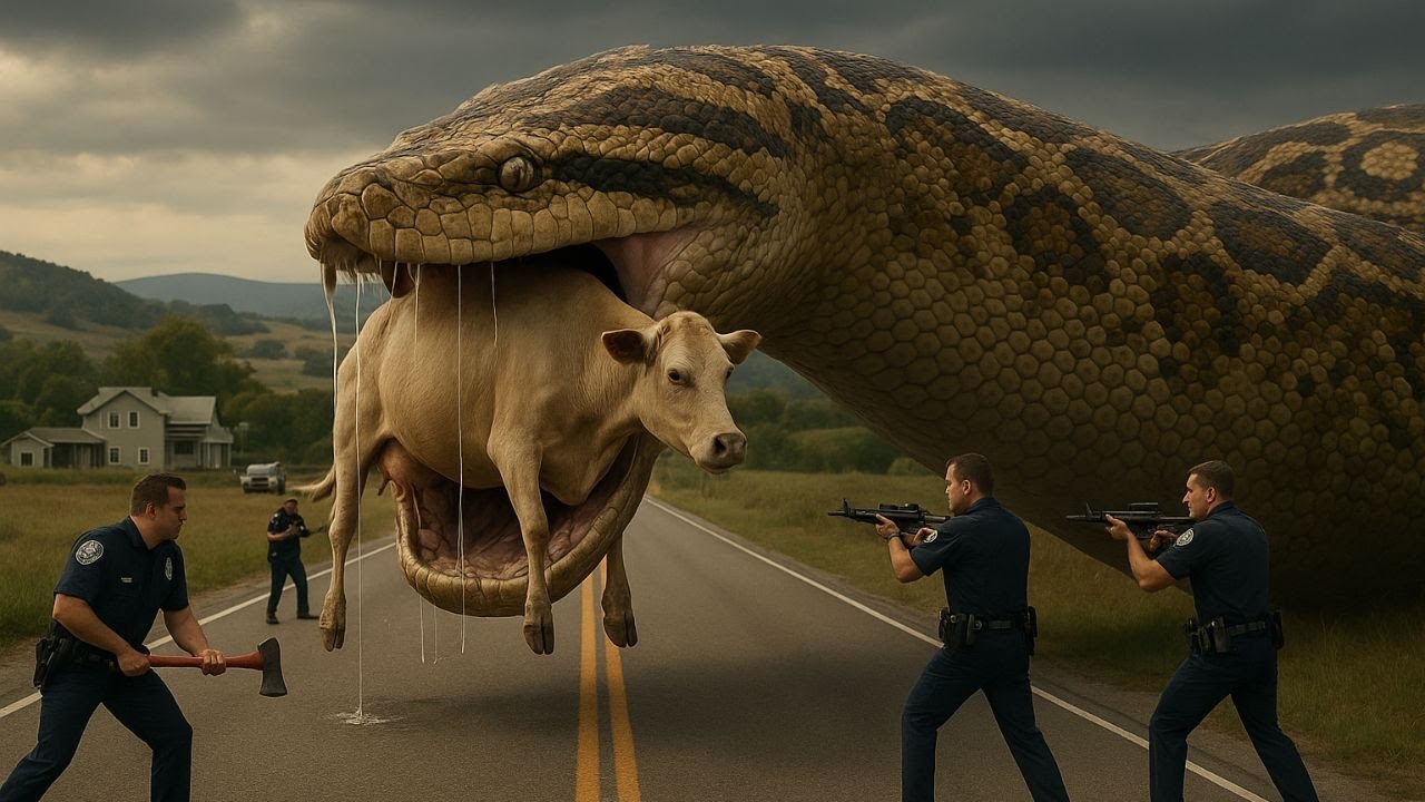 Brave Villagers Battle Giant Python to Save Helpless Cow 🐍🐄 ...