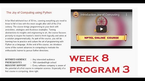 NPTEL The Joy of Computing using Python Week 8 Programming Assignment 3: Vowels