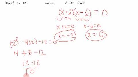 College Algebra - Section 3.2 - Video 8 - Solving Quadratic Equations and X intercepts
