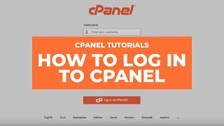cpanel tutorials - how to log in to cpanel