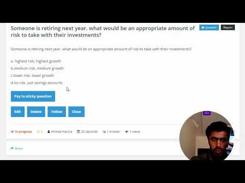 Someone is retiring next year. what would be an appropriate amount of risk to take with their invest