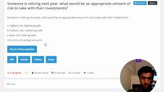 Someone is retiring next year. what would be an appropriate amount of risk to take with their invest