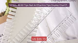 10 Sets 48/60 Tips Nail Art Practice Tips Display Chart Plast... — Amazing Value 2026 | Must Have!