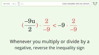 8 Less Than 9u21  Solve Linear Inequalities With One Unknown