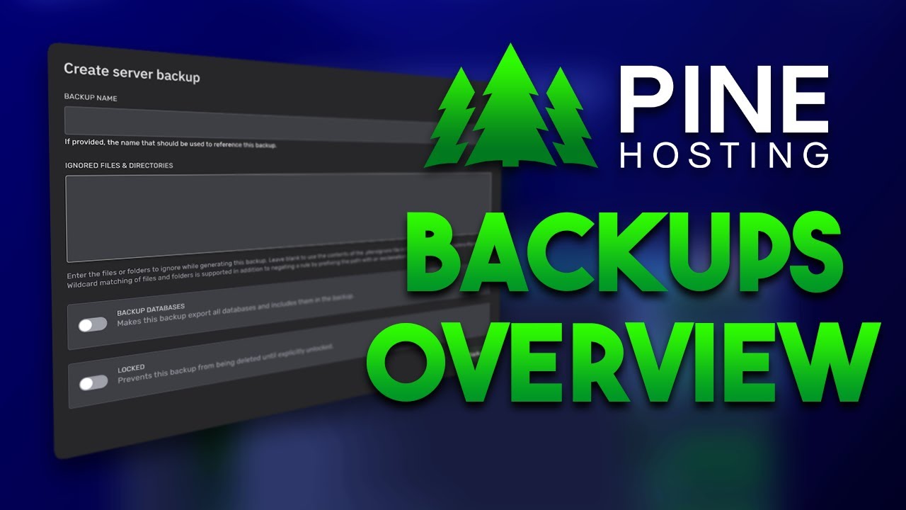 Server Backups Overview | Pine Hosting - YouTube