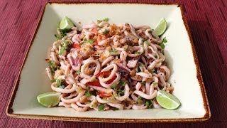 Spicy Coconut Calamari Salad - Asian-Style Coconut & Squid Salad Recipe