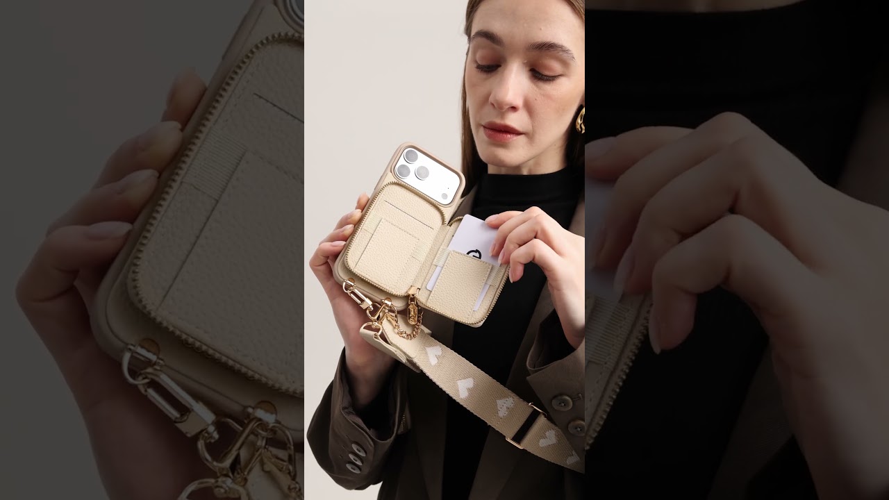 iPhone Wallet Case with Crossbody Strap 💖 Hands-Free & Stylish Everyday Carry