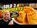 FLAN DE MANGO SIN HORNO: ¡Solo 3 ingredientes y sin huevo! 🥭✨