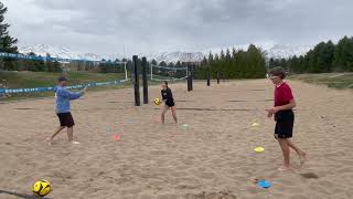Triangle Drill Basics - Beach Volleyball (Passing, Setting)