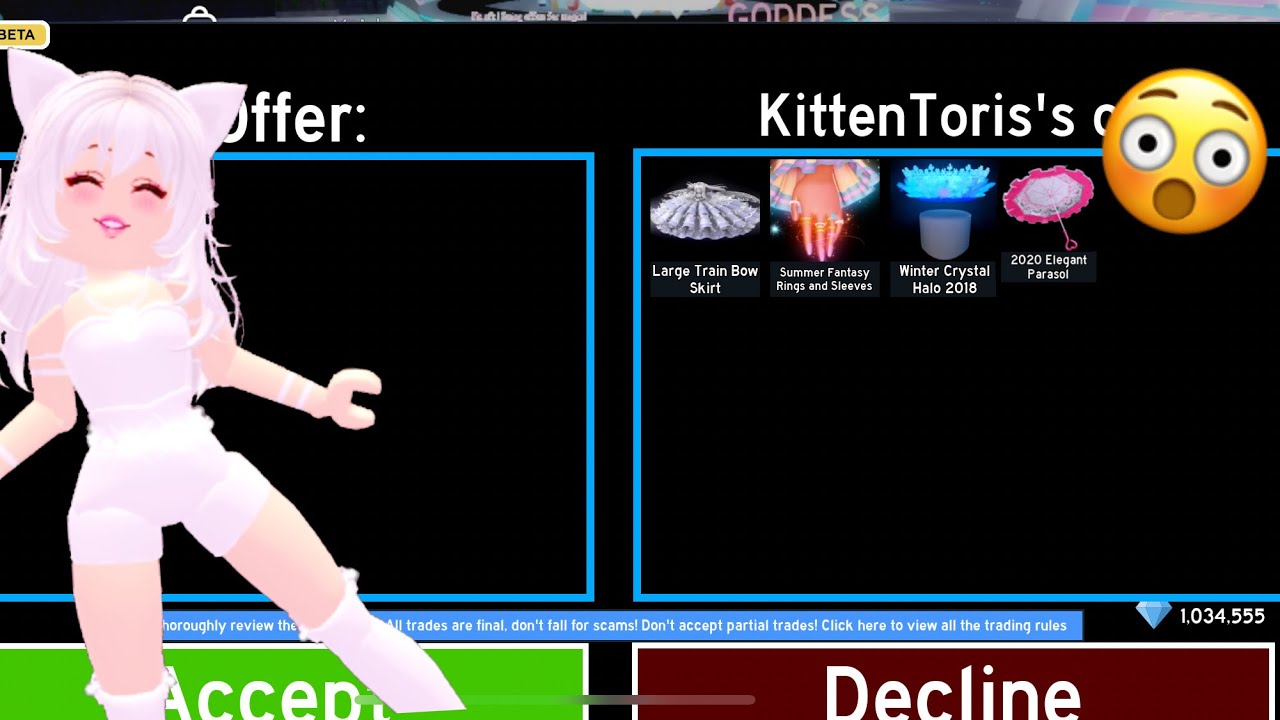 What people trade for the NEW Goddess Triumph Ribbon Parasol in Royal High!