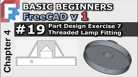 FreeCAD v1.0 Les 19 | Oefening met schroefgaten en niet-vlakke gaten | Lampfitting | Basis Beginners