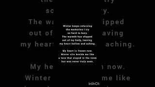 #WinterPoem #HeartbreakPoem #FrozenHeart #PoetryShorts #WinterFeels #LostLove #EmotionalPoetry