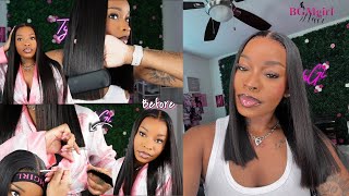 Start To Finish 9*6 M Cap Hd Closure Wig Install | Blunt Cut Bob Tutorial Ft. Bgmgirl Hair