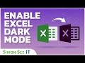 How to Enable Excel Dark Mode