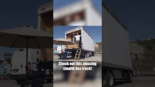 Secret beach house is inside a box truck!? #shorts
