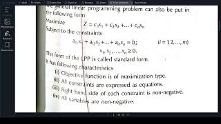 OR: Lecture #28 on Canonical and Standard Form of Linear Programming Problem Profile