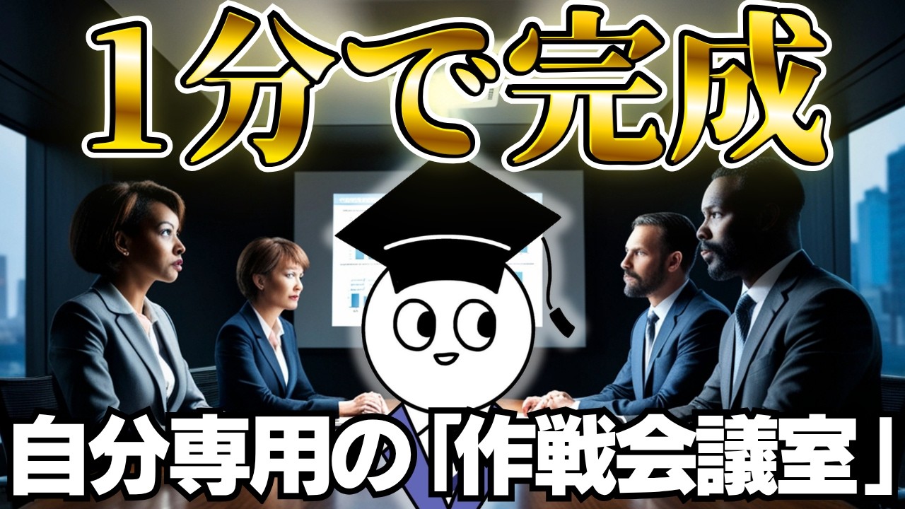 【設定1分】社内政治もハックする、あなた専用の「AI作戦会議室」の作り方