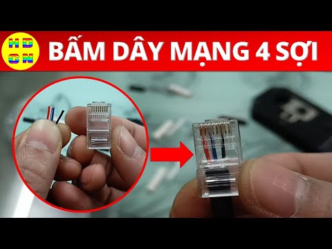 Video Cách bấm dây mạng 4 sợi | How To Make an Ethernet... - youtube