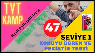 Tyt Kamp -Basit Eşitsizlikler 2 Konuyu Öğren Testleri Miray Tyt Matematik Soru Bankası