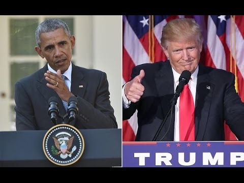 Donald Trump and Barack Obama meet at White House - YouTube