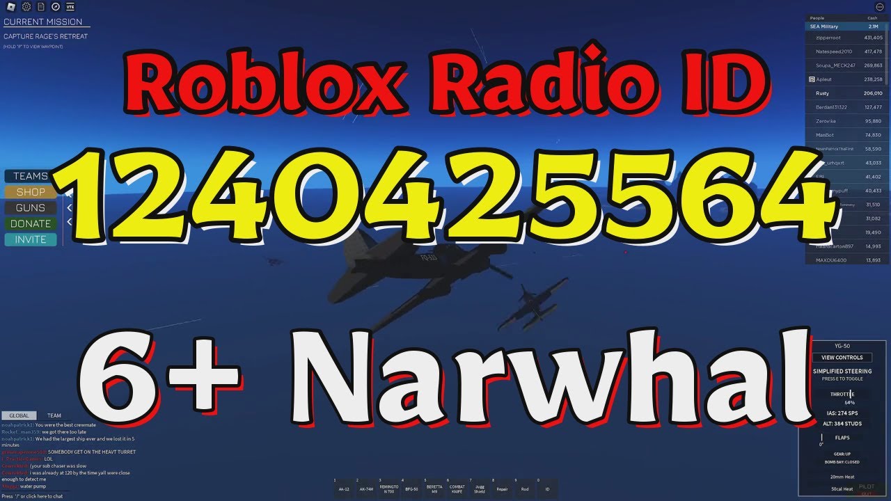 Narwhal Roblox Radio Codes IDs YouTube 
