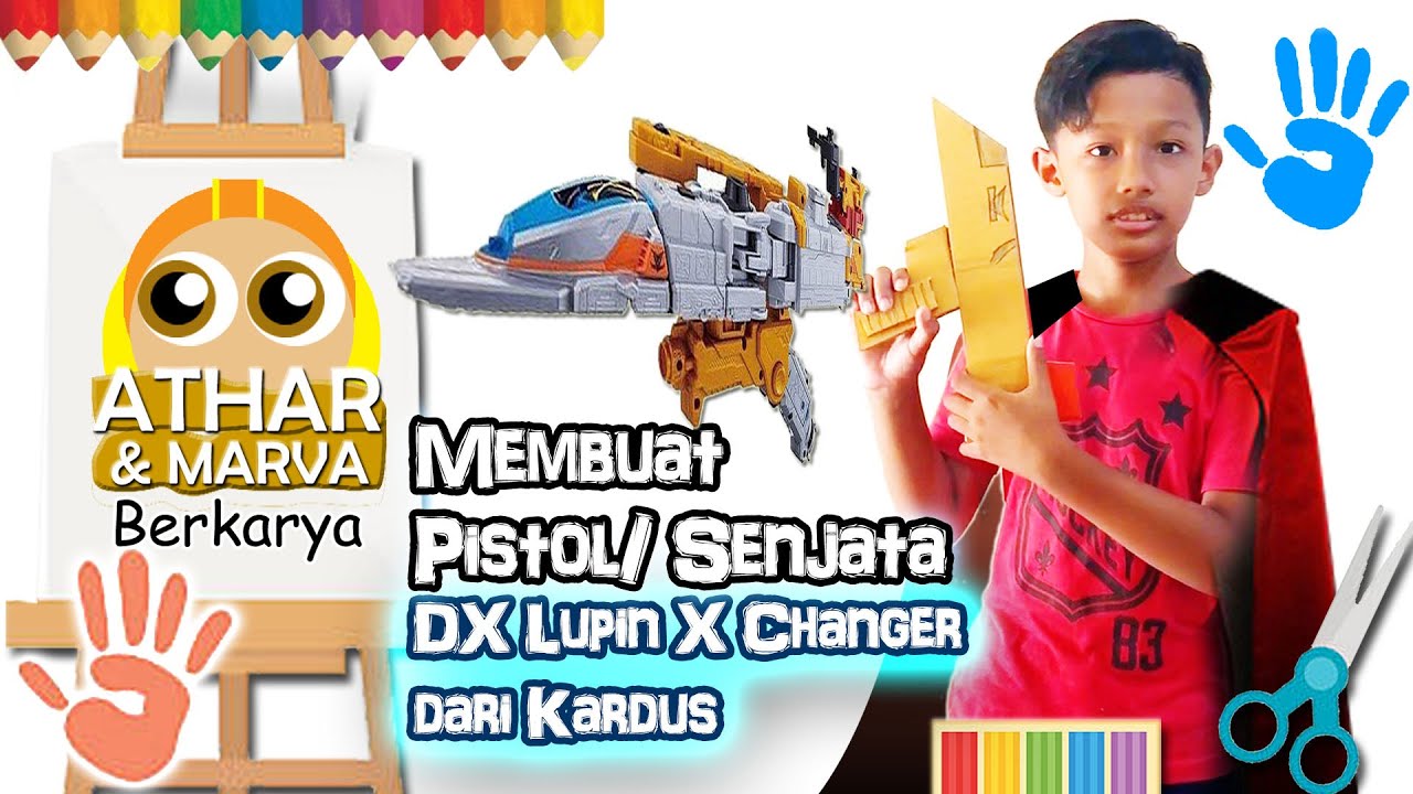 Cara membuat  tembakan dari  kardus  yang mudah dx lupin x 