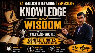 Knowledge and Wisdom By Bertrand Russell Complete Notes with Questions and Answers