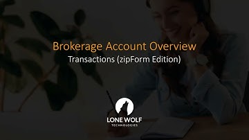 Brokerage Account Overview (Transactions - zipForm Edition)
