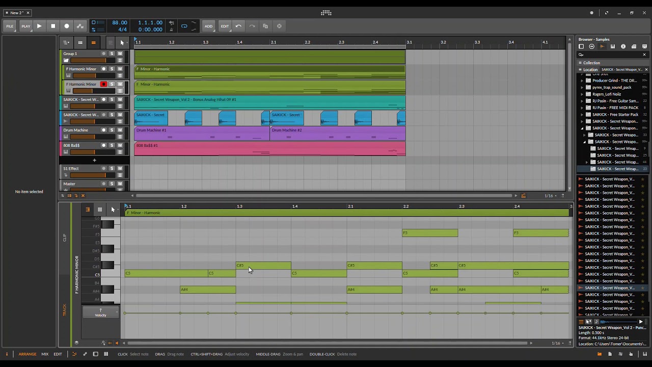 Hip Hop Beat - bitwig studio