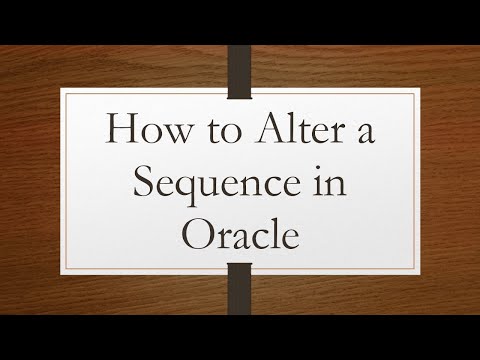 How to Alter a Sequence in Oracle