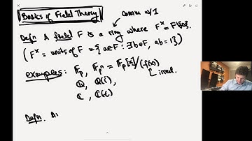 Fields - Field Theory - Lecture 00