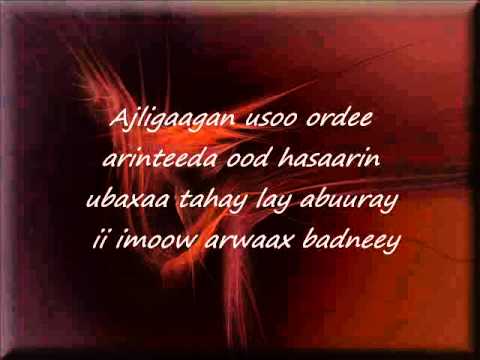 Somali Lyrics Song Heestii Aaway Codkii Wahbi Saciid