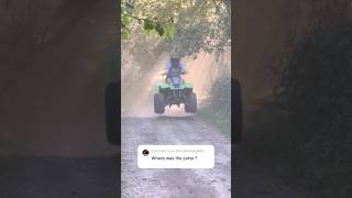 The jump! Worn out because of no rain. #atv#jump#oversteer#hondarancher420#kawasakimojave250#ktm65sx
