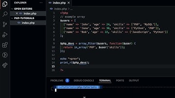 PHP Tutorial - Array Functions - Part 01: array_filter(), array_map()