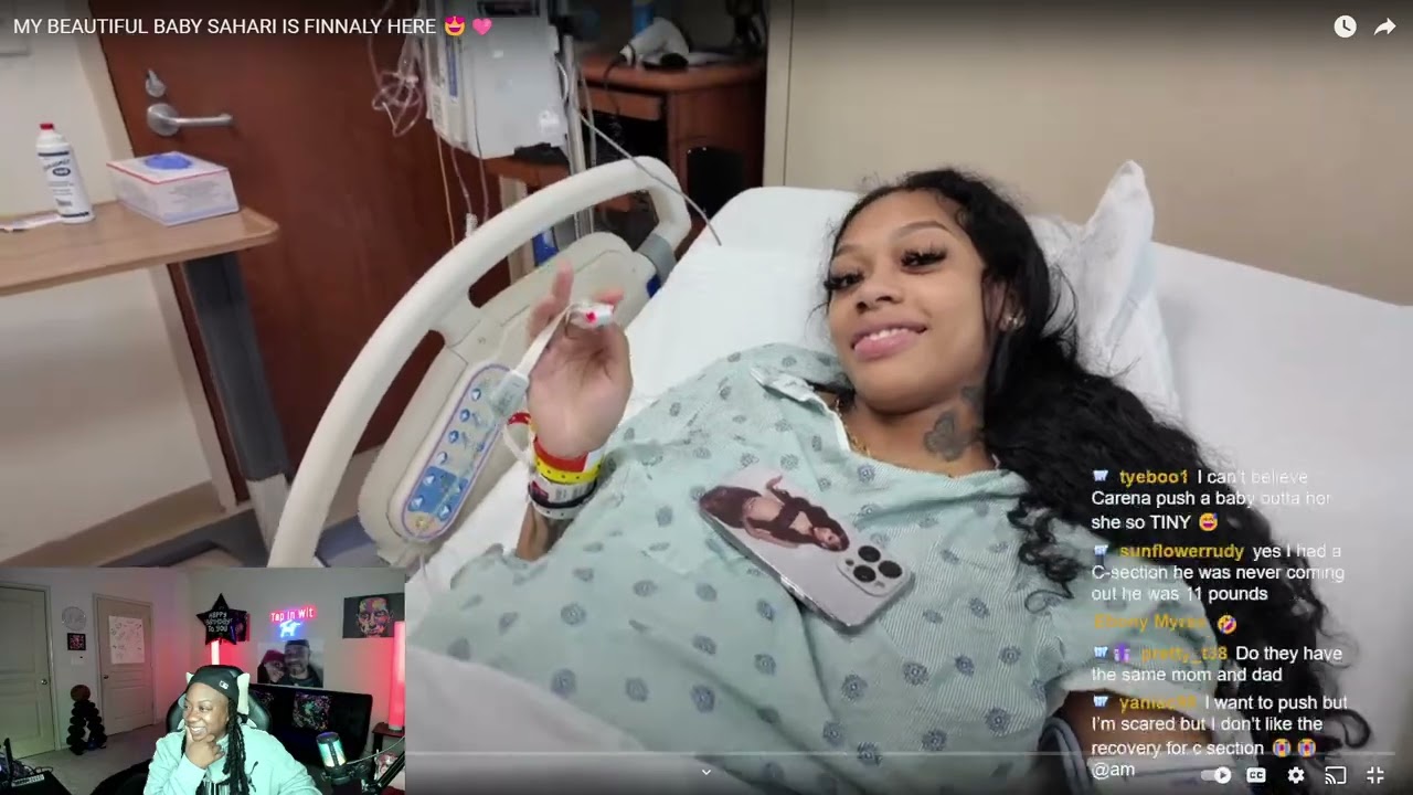 FLO AND CARENA RECORD THE BIRTH OF THEIR DAUGHTER SAHARI!!  OMG!! IM SO EMOTIONAL!!