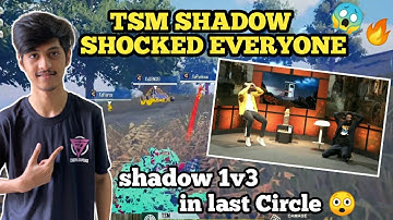 😱TSM Shadow Shocked Everyone 😍 Shadow🔥1v3 Against Team Xo in (9th Circle) 😲 BGIS FINALS LIVE