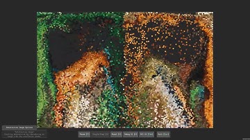 Determinism fun demonstrated with coloring the shapes on dynamic rigidbodies.