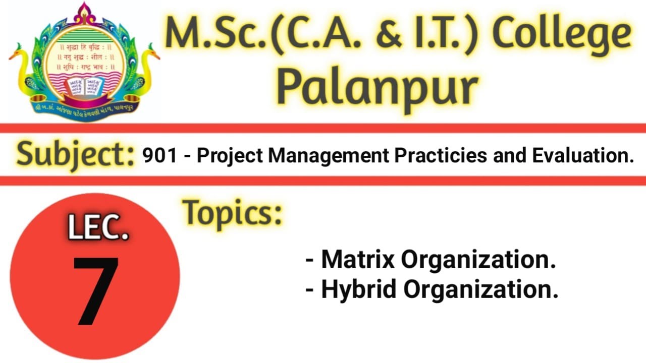 901 | L7 | Project Management | Matrix and Hybrid Organization Structure | BY VGP