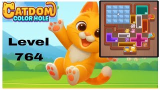 Catdom color hole level 764 solution and walkthrough for gameplay 