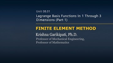 Lagrange Basis Functions in 1D Through 3D — Lesson 1 — Part 1